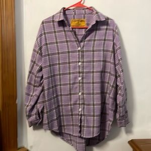 2x lavender button-down flannel